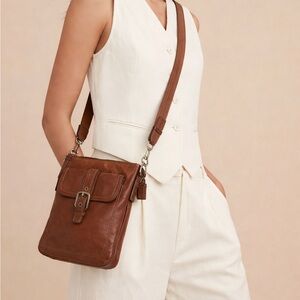 Coach Tan Leather Crossbody Bag